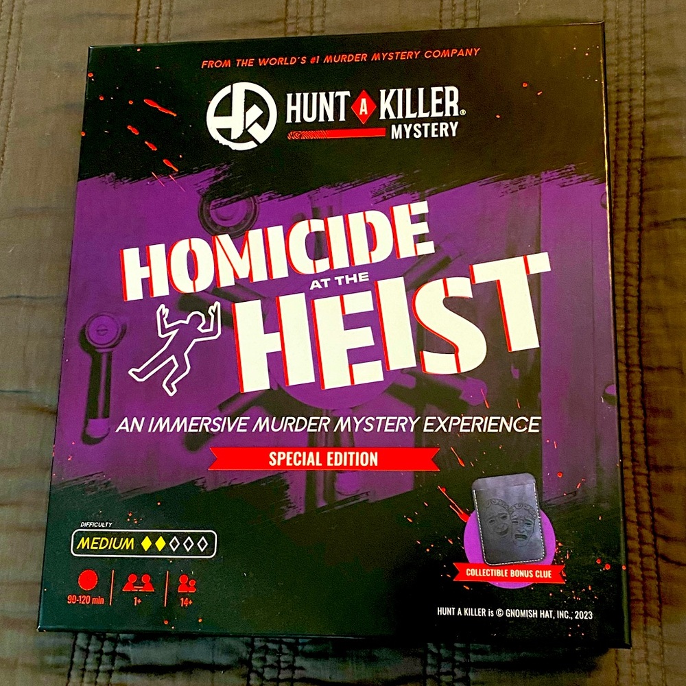 HUNT A KILLER HOMICIDE HEIST BOARD GAME
